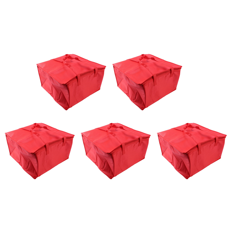 5X Foldable Large Cooler Bag Food Cake Insulated Bag Aluminum Foil Thermal Box Ice Pack Lunch Box Green