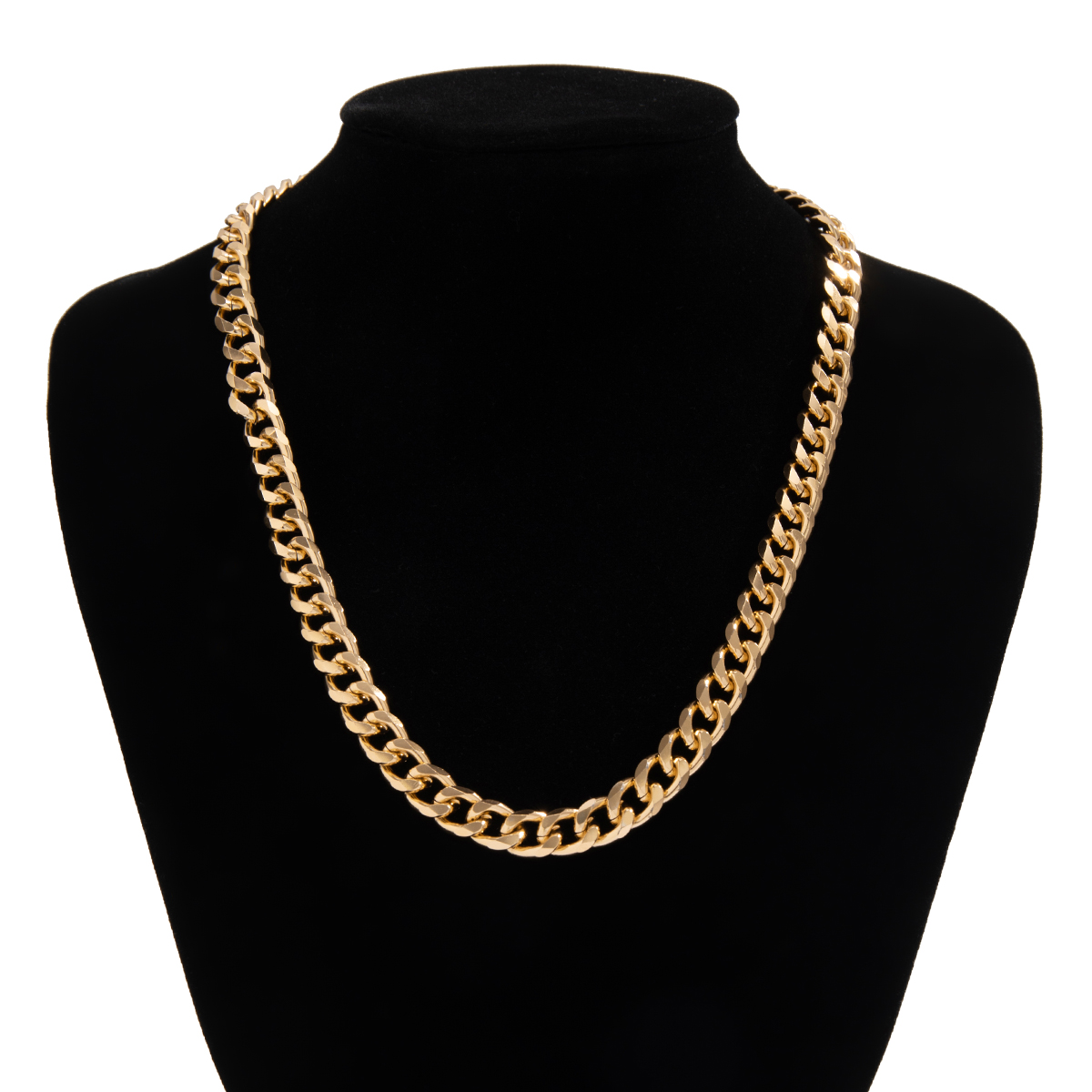 NEW Kid Baby KunJoe Simple Cuban Chain Necklace for Men Gold Color/Black Metal Aluminium Chain On The Neck Choker Jewelry Party Boy DIY Gift