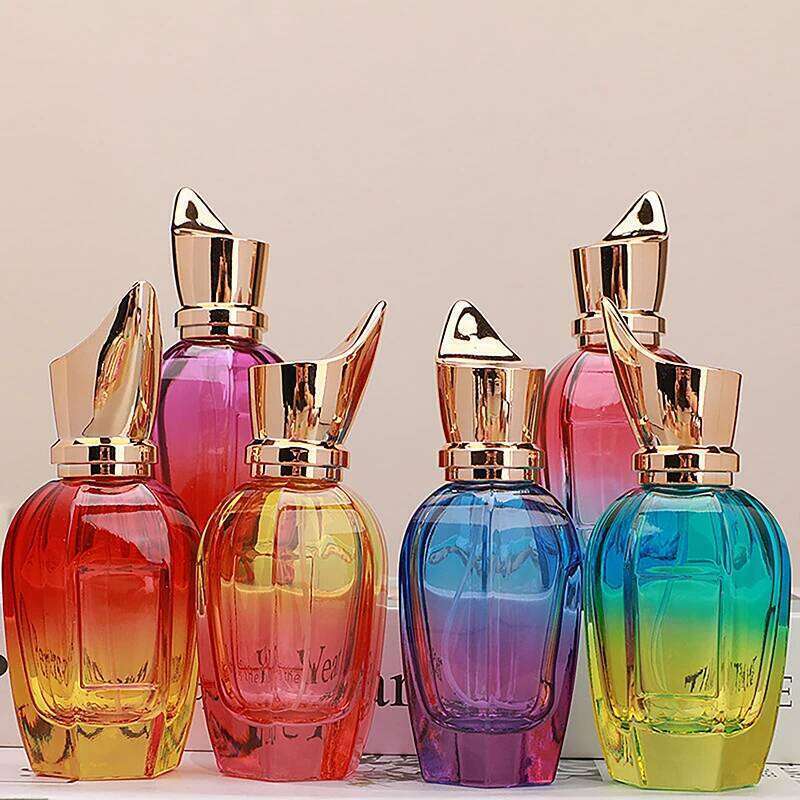 1 Pc Bottle 30ML 50ML Glass Colorful Large Perfume Atomizer High Capacity Empty Container Portable Refillable