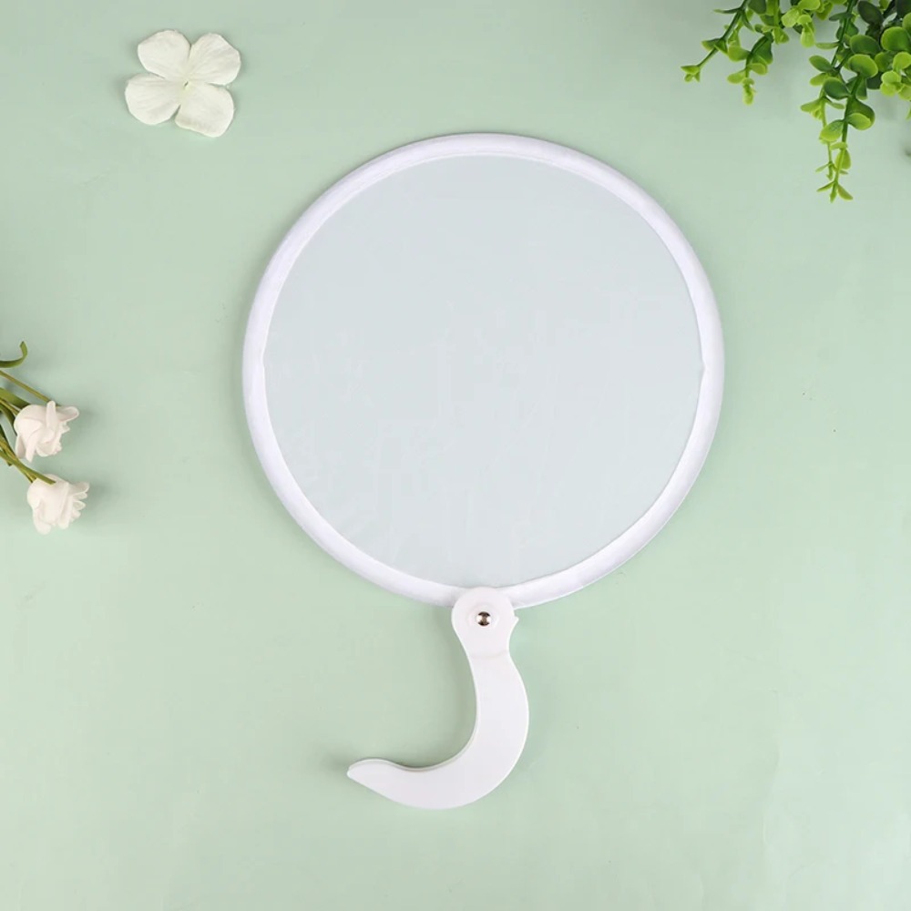 Handheld Fan Portable Foldable Round Fans Mini Plastic Blank Fan Simple Decorative Fan Dance