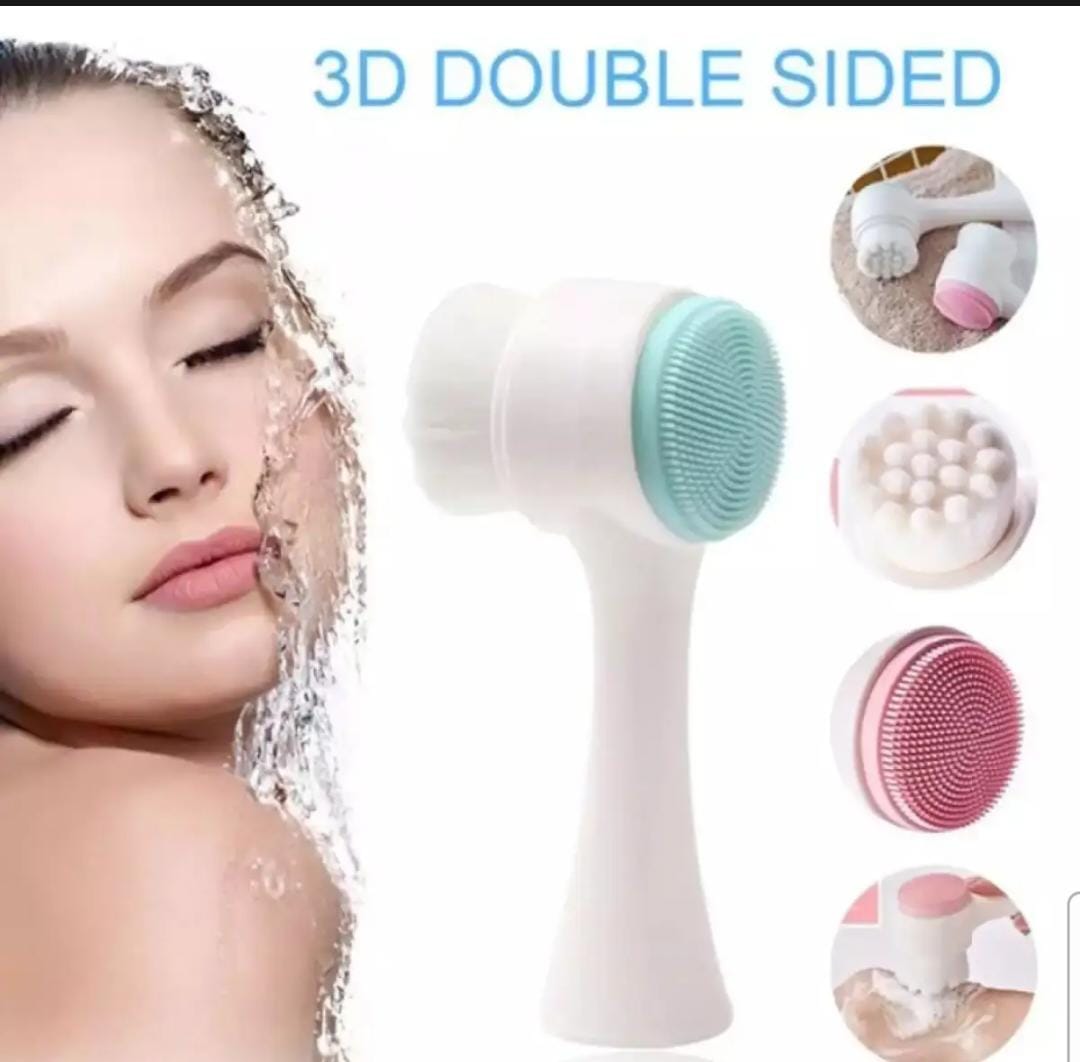 BLUE BELL -DOUBLE SIDED SILICONE FACE CLEANSING BRUSH