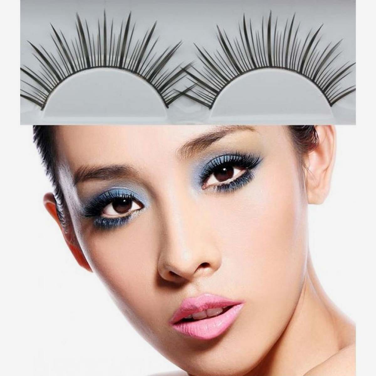 1 Pairs Thin Fake Black False Eyelashe MakeUp Natural Beauty Eye Lashes Long