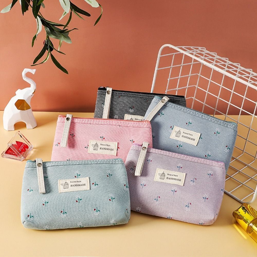 Portable Large Capacity Cosmetic Bag Canvas Multifunction Makeup Bag Travel PU Waterproof Toiletry Bag