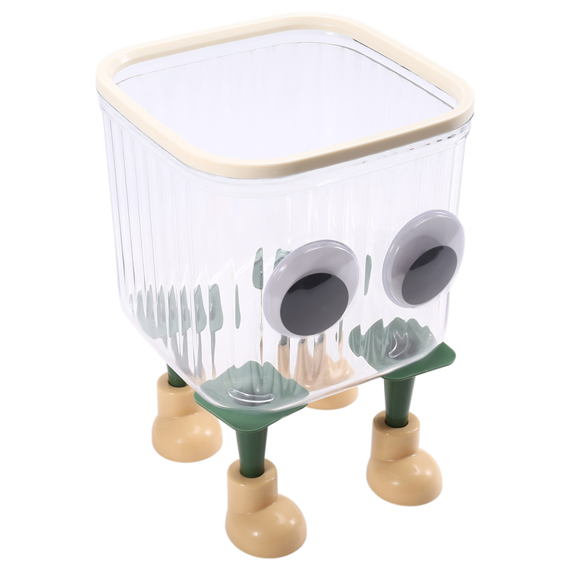 Cute Desktop Storage Box Trash Paper Basket Transparent Cartoon Trash Can for Office Small