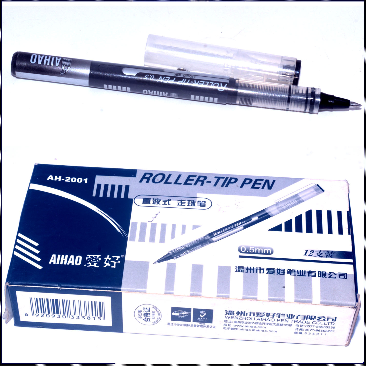 Black Roller Tip Pen ( Set of 1 Pcs )
