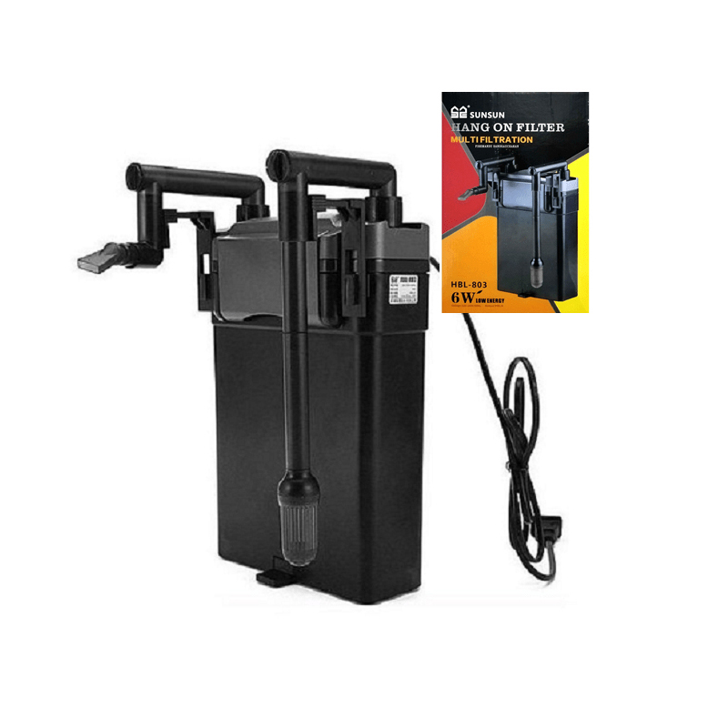 SUNSUN Hang On Back Filter HOB FIilter HBL-803 6w By HAMROPETS