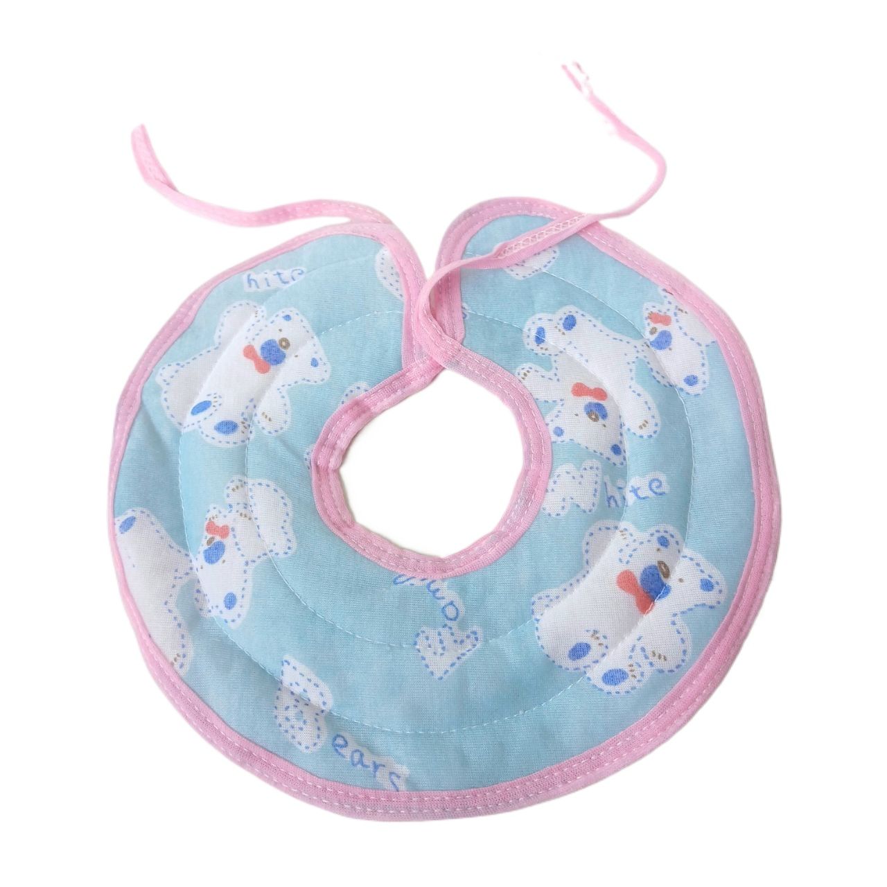 1pc Soft Round Shape Bib (Riyale) For Newborn Baby