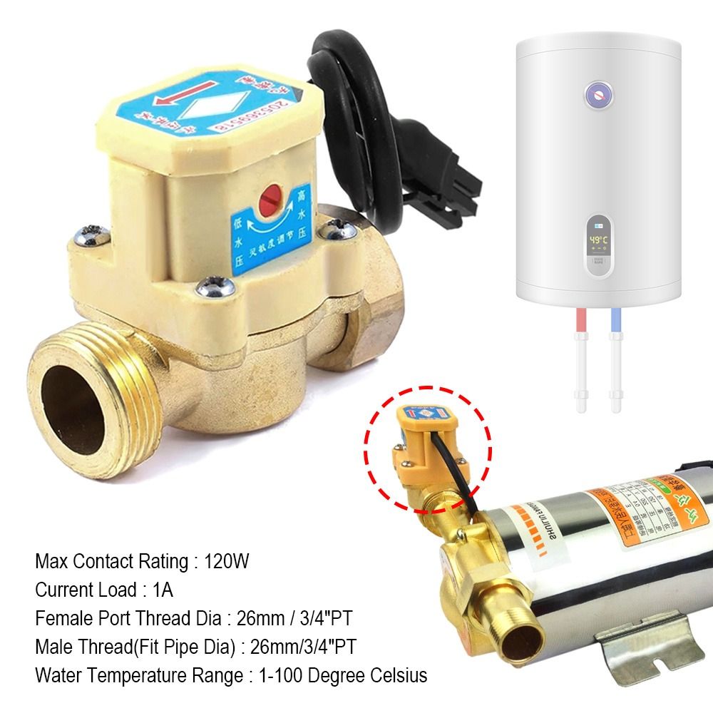 Professional Adjustable Controller Accessories 26mm 3/4" PT Thread Water Flow Switch Flowmeter Water Flow Sensor