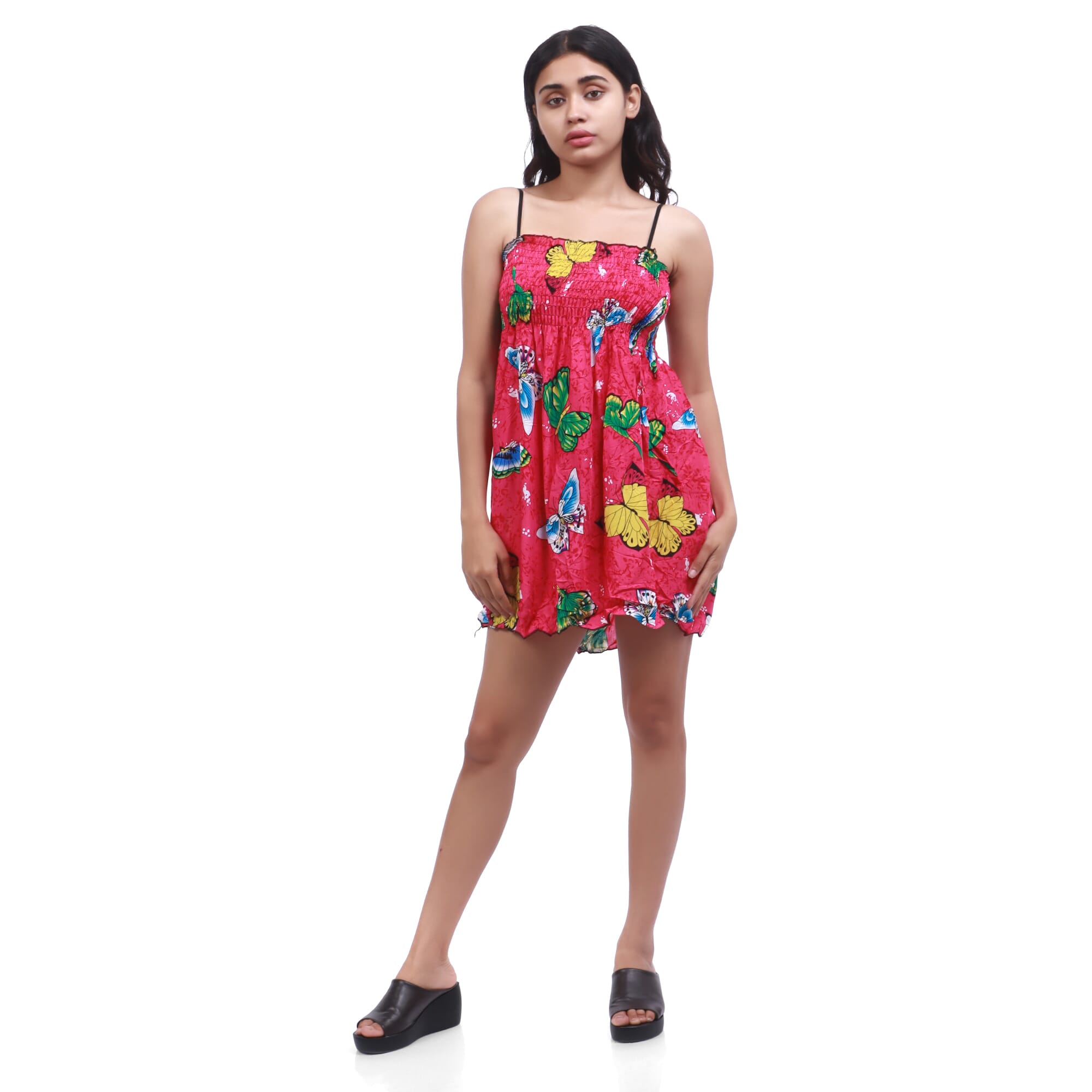 Dress Red Floral Design for Women Red Trendy Outfit Smooth Texture Daily Wear Soft Feel Designer Collection