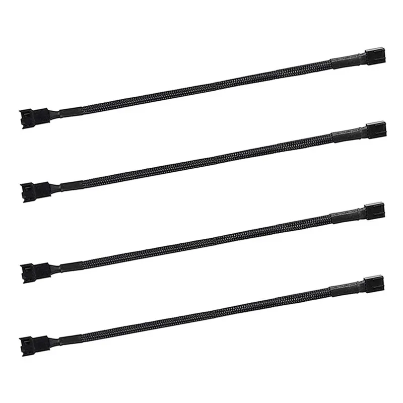 OUMERY 4PCS 4 Pin PWM Fan Extension Power Cable Connector Case Male to Female Extending Cables for 4 Pin/3PIN Fan