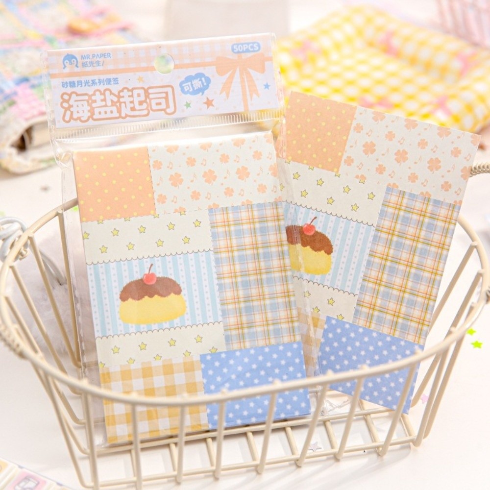 New Square Shape Memo Pads Tear-off Design Korean Illustration Sticky Notes Cute Cartoon High-Quality Paper Writing Paper for To-Do Lists