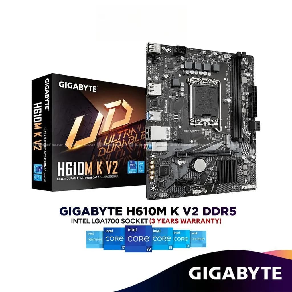 Gigabyte Intel Motherboard H610M K V2 DDR5