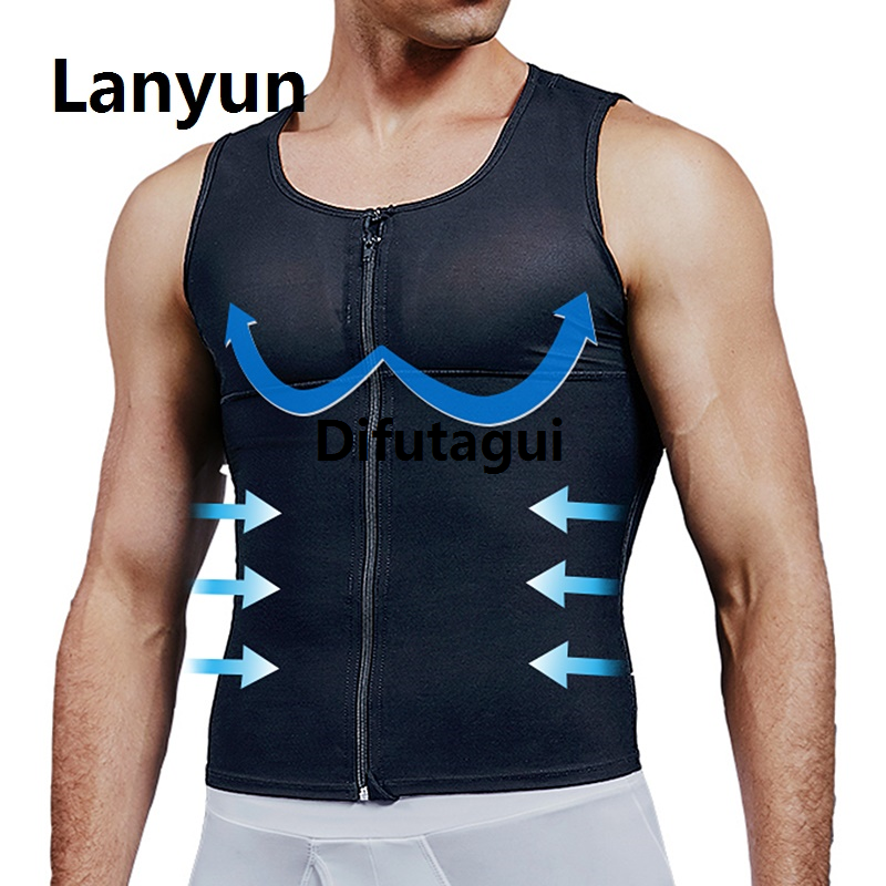 Difutagui [snag] Mens Slimming Compression Body Shaper Tummy Control Abs Abdomen 【2025 2025 New Version】 Undershirts Waist Trainer Shirts Tight Moobs Shapewear Tank Top