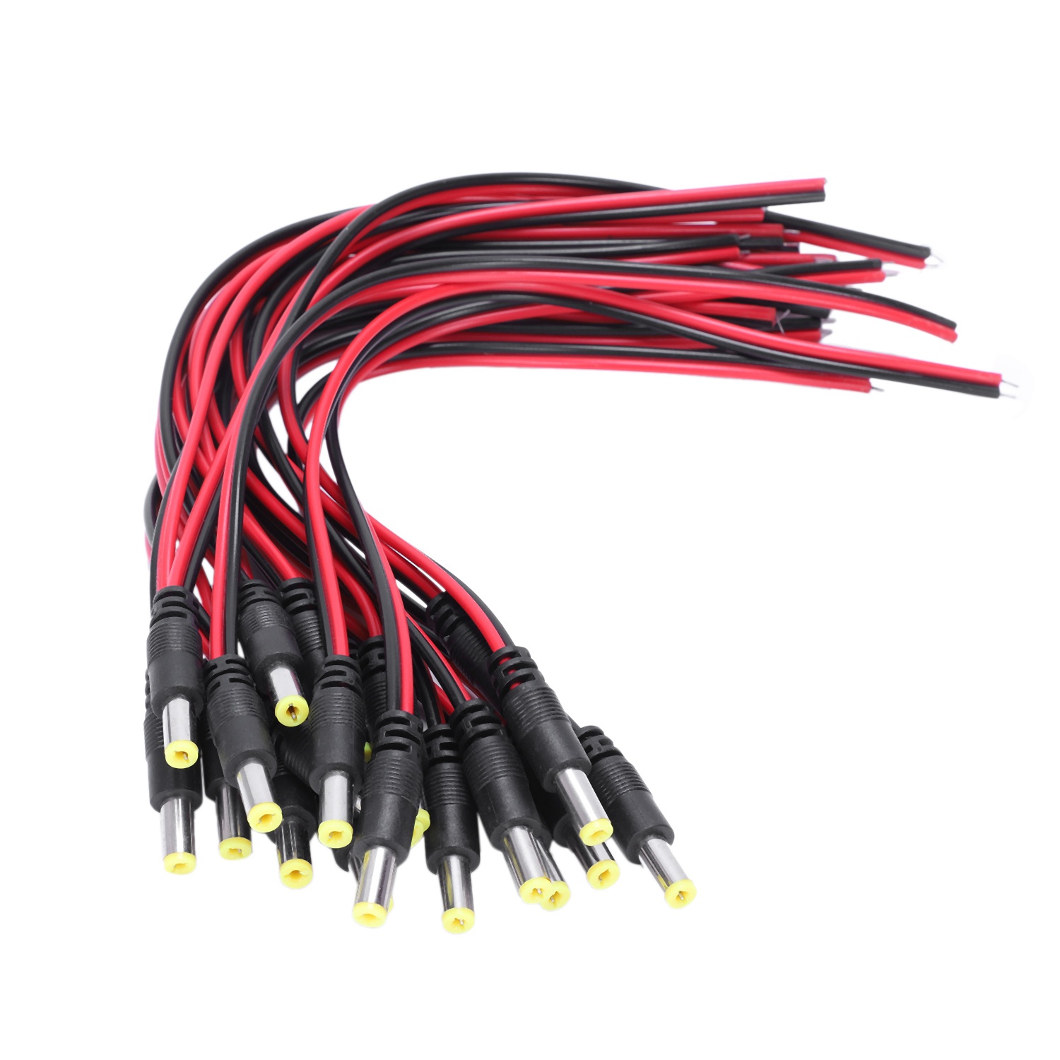 NAMUNY 20 pcs 5.5 x 2.1mm Male DC Power Jack Plug CCTV Camera power connection line