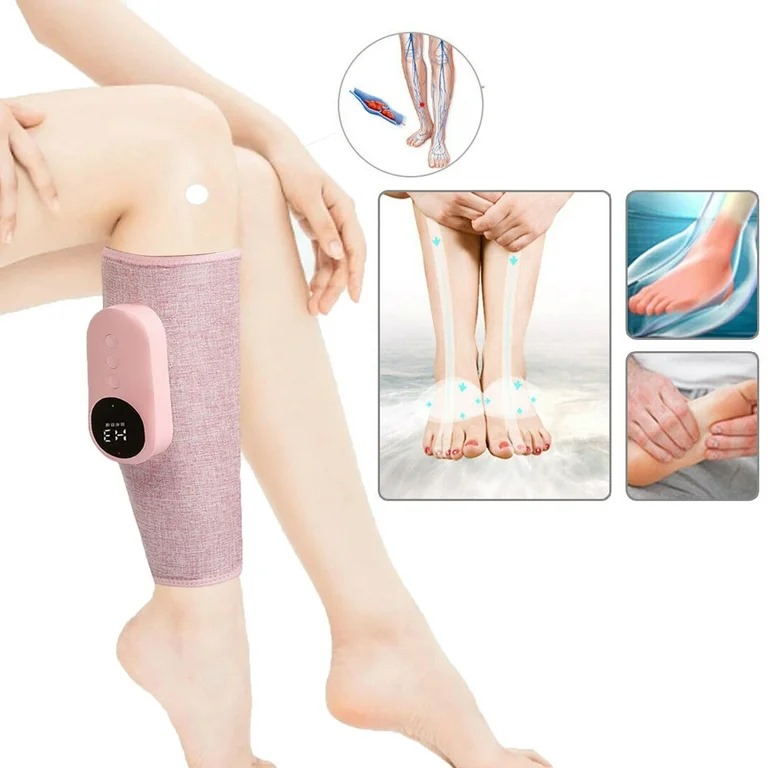 Air Compression Leg Massager for Circulation & Muscle Relief - Full Leg Wrap with Multiple Modes, Timer & Adjustable Fit