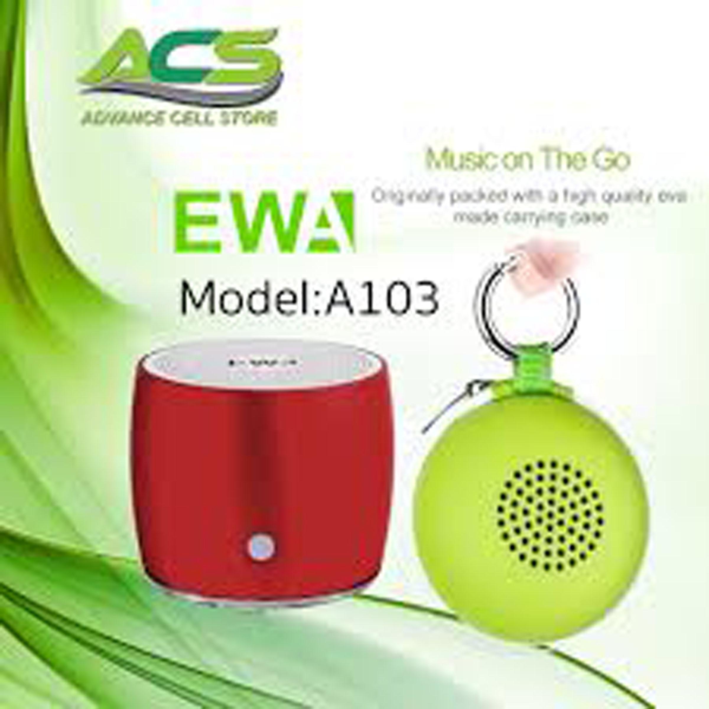 Ewa Portable Mini Wireless Bluetooth Speaker Bass Stereo Sound Usb Rechargeable A301 (Red Color)
