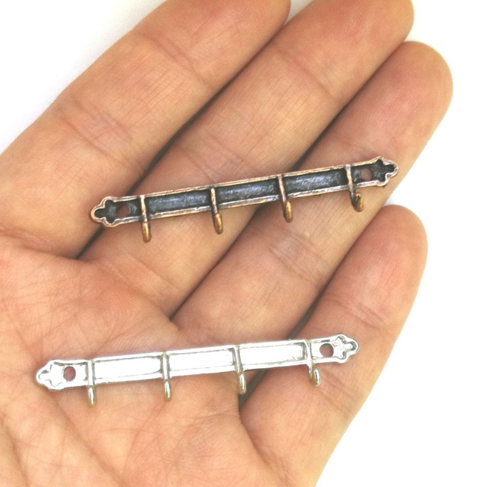 High Quality 1:12 Dollhouse Miniature Racks 2 Colors Mini Metal Hooks Wall Hanger Modle Dollhouse Decoration
