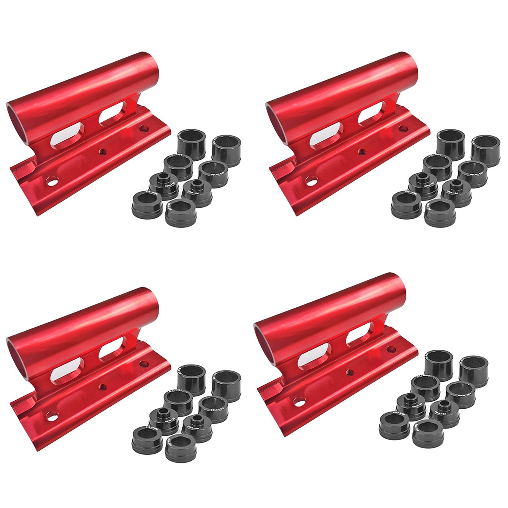 4X Bike Car Roof Mount Rack Holder Transportation Mount Rack Quick Release Thru Axle Bicycle Carrier Bracket Holder Red