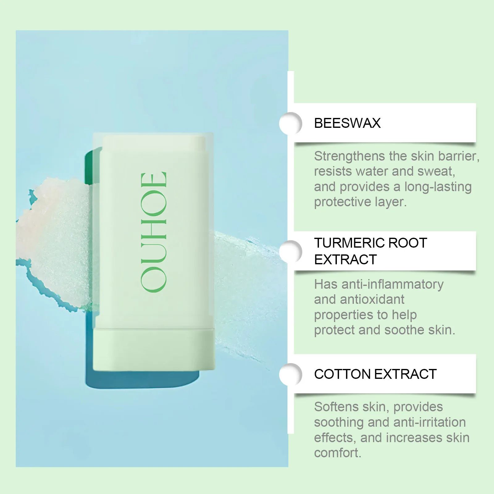 Cotton Soft Sun Stick Protector Solar Matte SPF50 Anti-UV Isolation Moisturizer Refresh Lightweight Sunblock Face Body Sunscreen