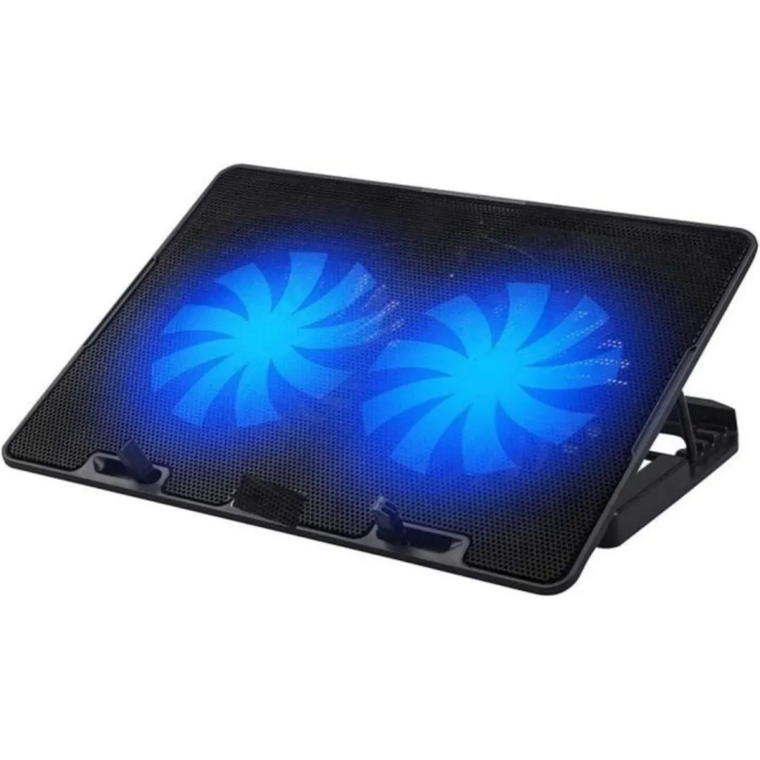 Havit F2083 Laptop Gaming Cooling Pad | 13 to 17 inch | Height Adjustable | Blue LED Fan | Dual USB Charging | Iron Mesh + Plastic Material | 1 Year Warranty - image 1