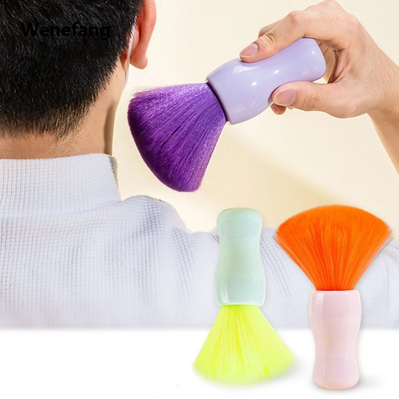 Wenefang Neck Brush Cleaning Hairbrush for Barber Hairdresser Hairdressing Brush Cut Salon Use Soft Haircut Styling Tool