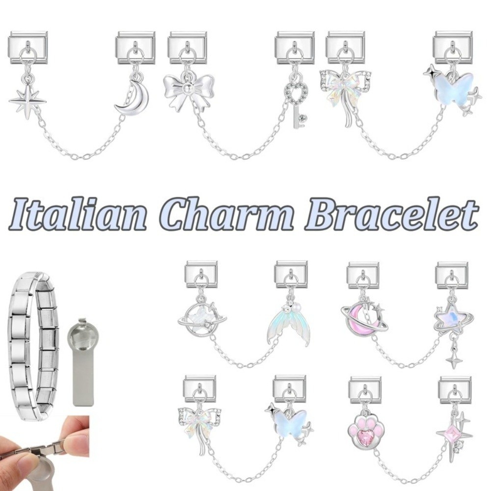 Decorative Parts Double Chain Bracelet Charms Fit 9mm Bracelet DIY Making Charm Bracelet Link Spliceable Multi-Function DIY Bracelet Kit DIY Bracelet Making