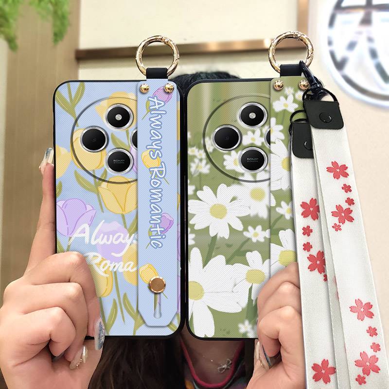 Waterproof Wrist Strap Phone Case For Redmi 14C 4G/14R 5G/A3 Pro 4G/POCO C75 Back Cover Kickstand Fashion Design Durable