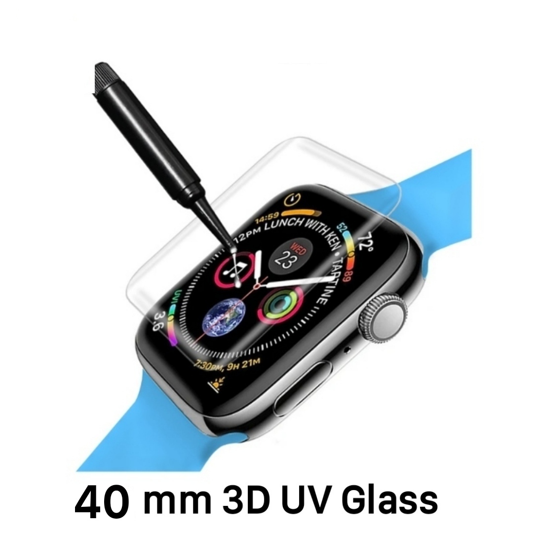UV Curved Liquid Full Glass For Apple Watch 40mm