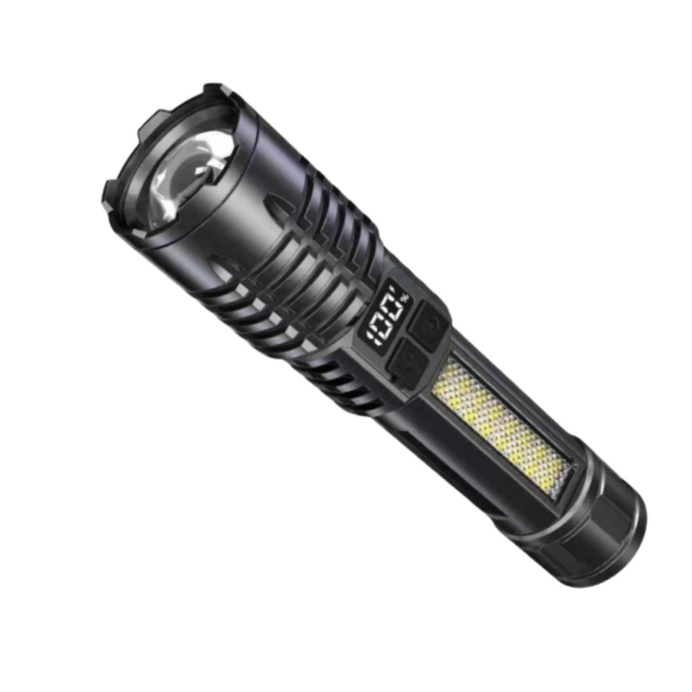 New Ultra Bright LED Flashlight TYPE-C Rechargeable Work Light COB Side Light Waterproof Camping Lantern Outdoor Hiking
