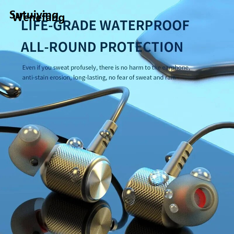 Wenefang Sutuiying Neck Mounted Bluetooth Earphones Wireless Ultra Long Standby Fashion Profesional Games Sports Running Anti Sweat Suitable For Android Ios