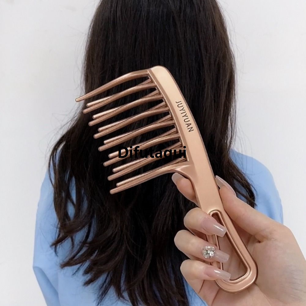 Difutagui Fluffy High Quality Hairbrush Wide Tooth Comb Double Row Hair Bargain price Portable Fluffy Durable Curl Salon Styling Comb Accessories