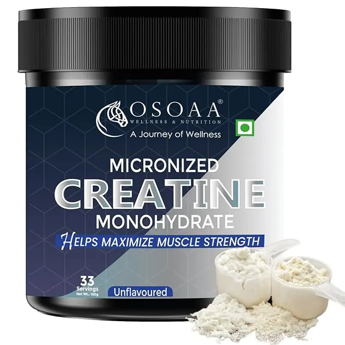 OSOAA Micronized Creatine Monohydrate - (100 gm, 33 Servings)