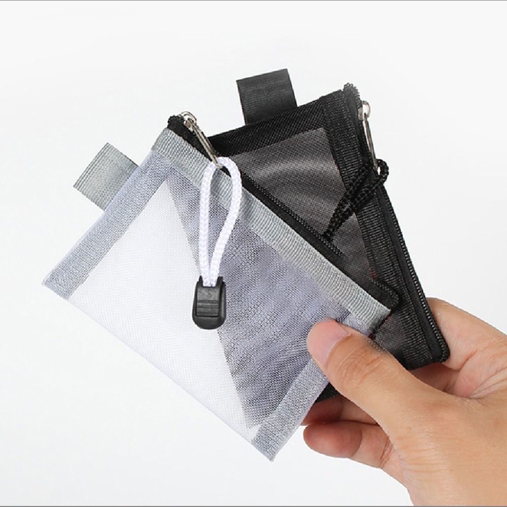 New Small and Exquisite Mesh Card Storage Bag Portable Nylon ID Card Storage Bag Breathable Document Bag