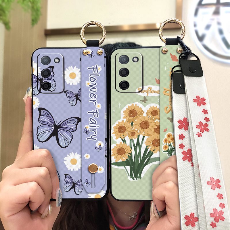 Soft case ring Phone Case For OPPO A55 5G/A53S 5G/RealmeV11S Fashion Design Durable Anti-knock Oil Painting Shockproof