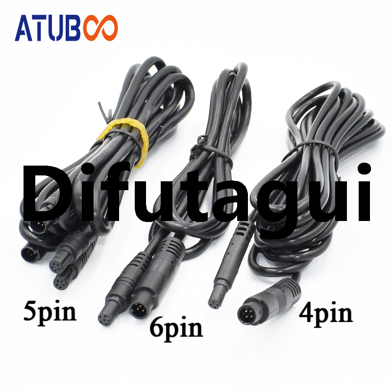 Difutagui High Quality 4pin 5pin 6pin 8pin Car DVR Camera Extension Cables High Quality HD Monitor Vehicle Rear View Camera Wire Male to Femal Cord