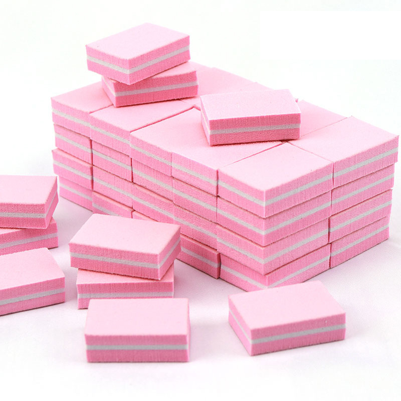50/100pcs Professional Mini Nail Art buffer 100/180 Sandpaper Manicure Care File Sand Polish Nails File Grinding Equipment Tool