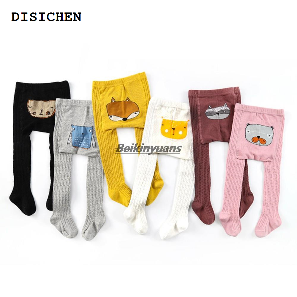 DISICHEN High Quality Girls Tights and Stockings Cartoon Cotton Tights Cotton Pantyhose Print for Baby Girls Cartoon Animal Combed Cotton Fox Jacquard