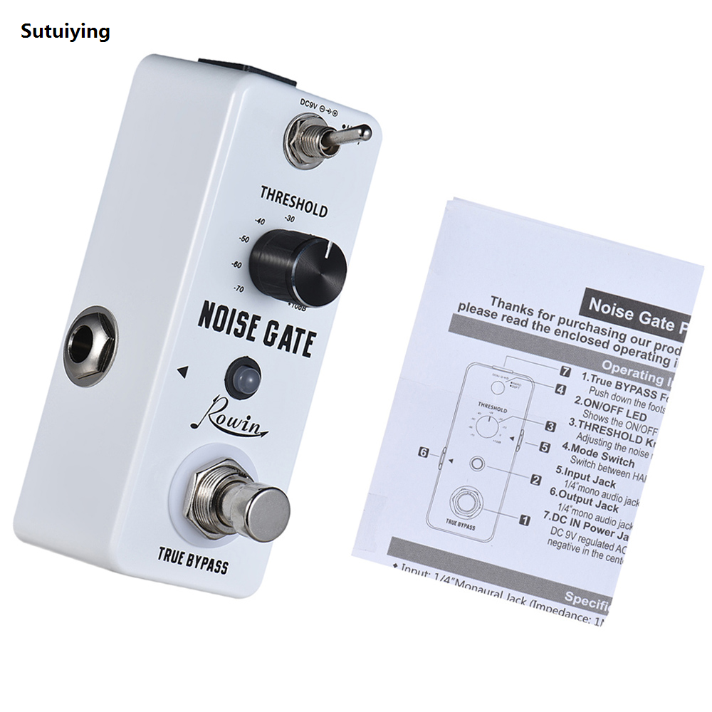 Sutuiying KKMOON Rowin Noise Gate Guitar Pedal Guitar Effect Pedals Noise Luxury Suppression Effects For Electric Guitar Hard Soft 2 Modes