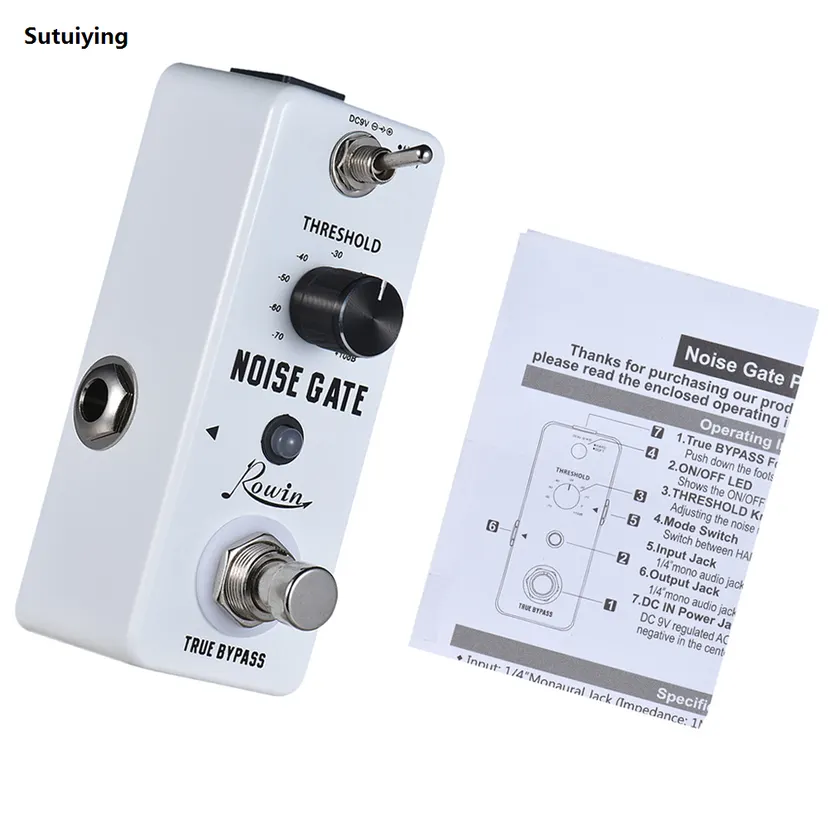 Sutuiying KKMOON Rowin Noise Gate Guitar Pedal Guitar Effect Pedals Noise Luxury Suppression Effects For Electric Guitar Hard Soft 2 Modes