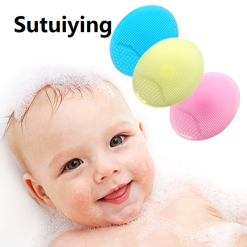 Sutuiying 1PC Silicone Facial Brushes for Beauty Wash Facial Face Scrub Pad Blackhead Drushes Bath Facial Cleanser Face Washing TSLM1