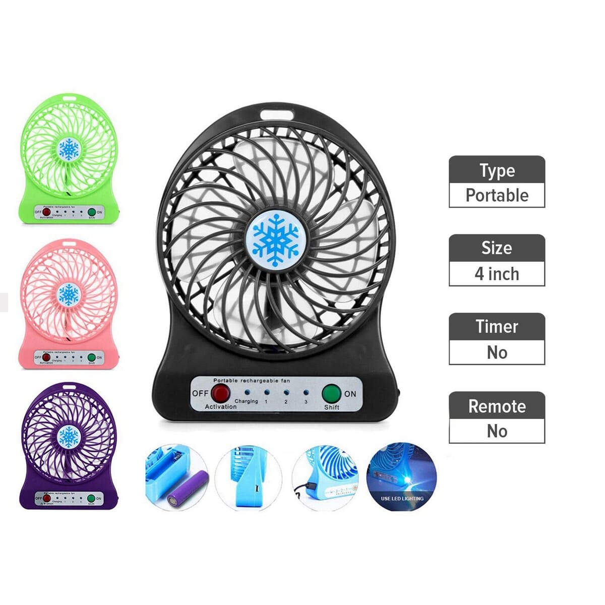 Mini Portable Handheld Usb Fan Powered Charged