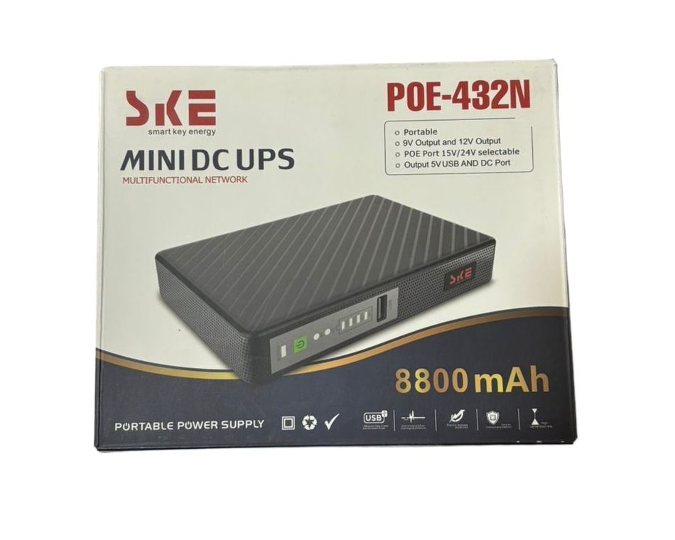 Smart Mini Dc Ups For Wifi Router Onu & Ip Camera 8800Mah
