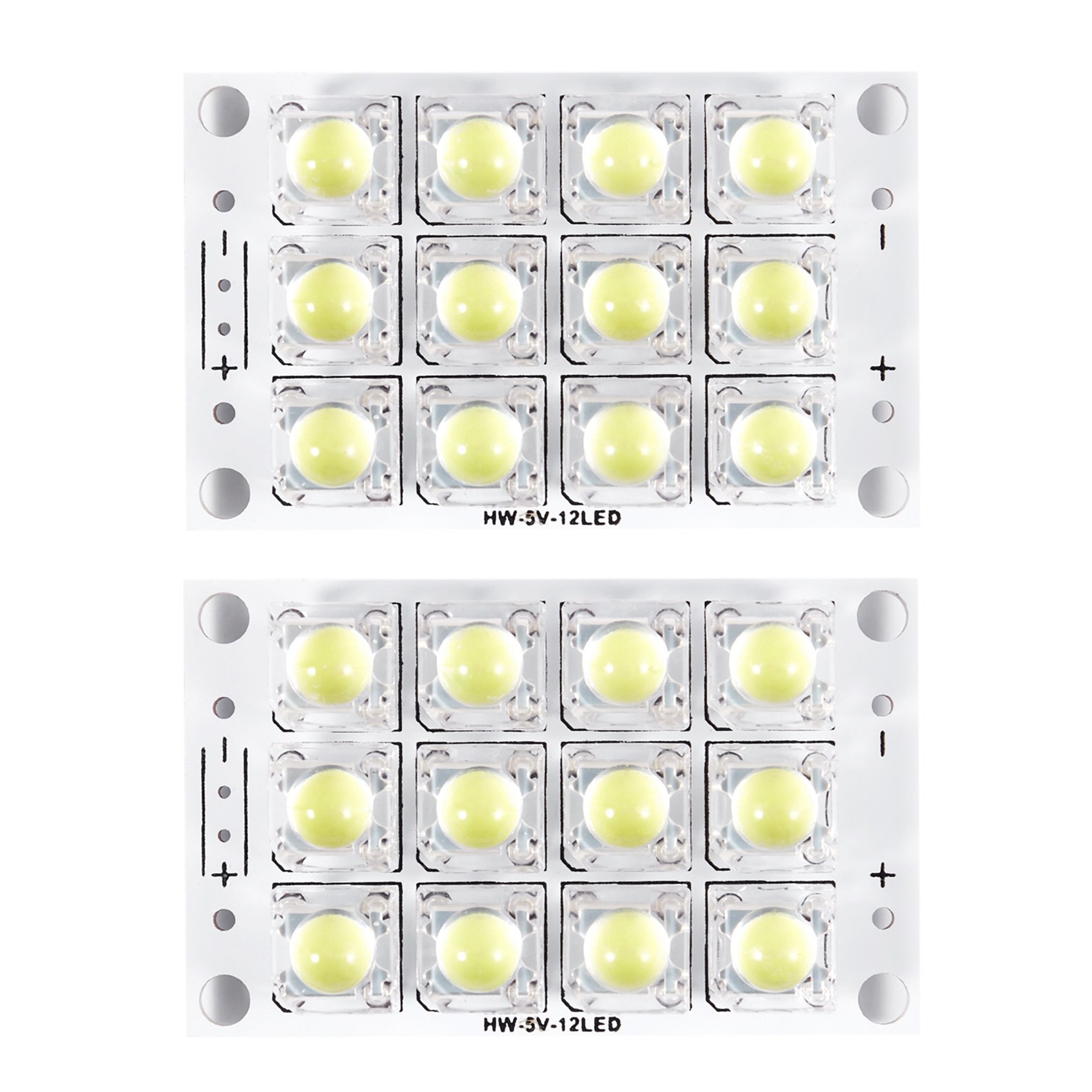 NAMUNY 2X New DC 3V 5V 12 LED Super Bright White Piranha LED Circuit Board LED Lights Light Yacht