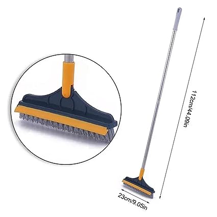 Multicolor 2 In 1 Tile Cleaner Brush With Scraper, Long Handle Floor Wiper Rotatable Bathroom Kitchen Floor Cleaner
