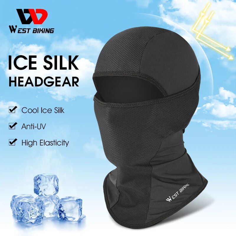 WEST BIKING Cycling Scarf Summer Cool Hat Breathable Anti-UV Sport Balaclava Cycling Headwear MTB Bike Motorcycle Helmet Liner