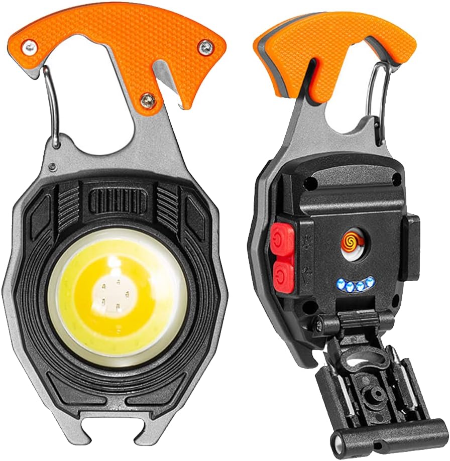 Mini LED 1000 Lumens Work Light Portable Pocket light Keychains USB Rechargeable