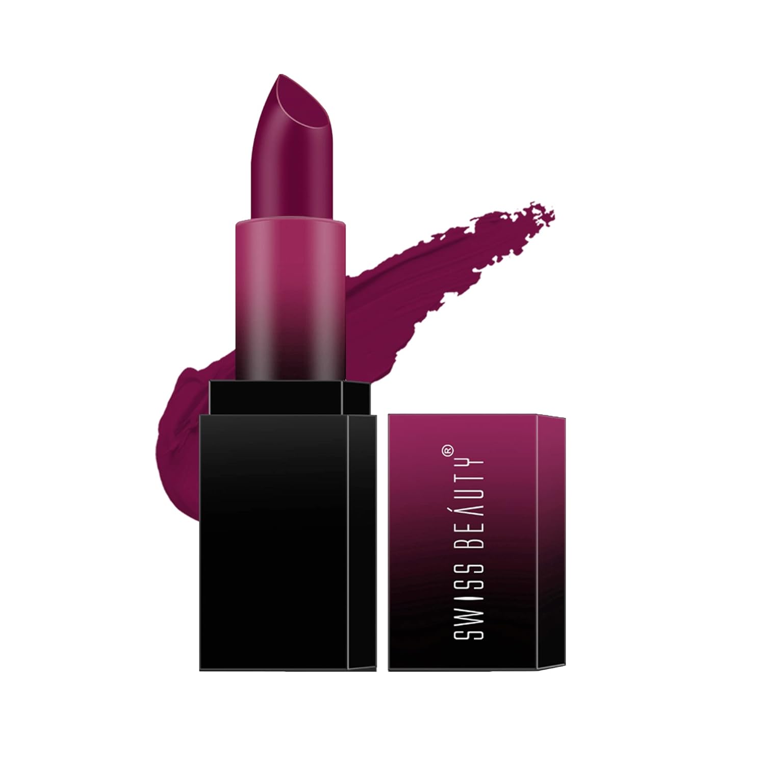 Swiss Beauty Hd Matte Pigmented Smudge Proof Lipstick | Creamy Matte Long Stay Lipstick | Plume House, 3.4g (FROM INDIA)