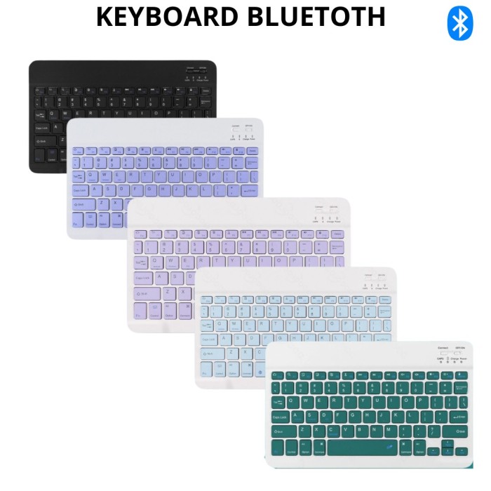 Portable Wireless Bluetooth Touch Round Keyboard (Multi-Color)