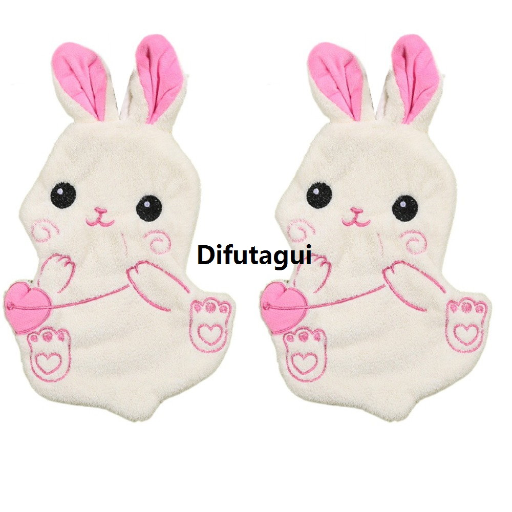Difutagui 2Pcs Kitchen Towel Microfiber Cat Hand Towel Cartoon Hanging Original Cat Dishcloth Kawaii Soft Children's Handkerchief Girl