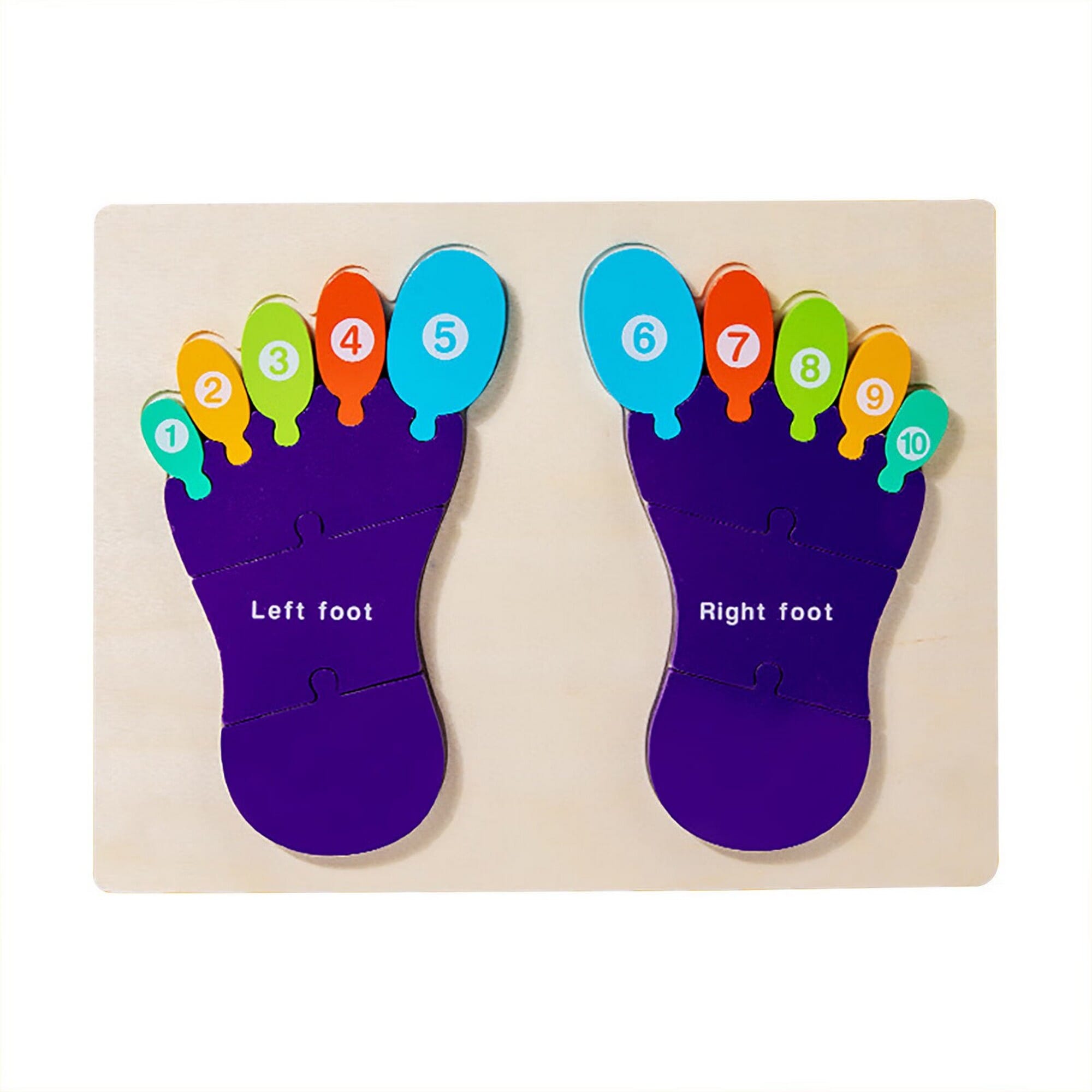 3D Colorful Wooden Shaped Baby’s Palm with Each Finger’s, Early Learning & Educational Puzzle Toys for Baby & Toddlers